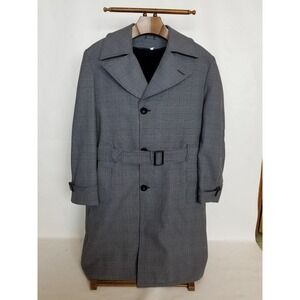 Vintage Juilliard Men's Coat Winter Size 40 Plaid Long Faux Fur Lining